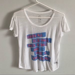 WHITE LETTERED AERIE T-SHIRT